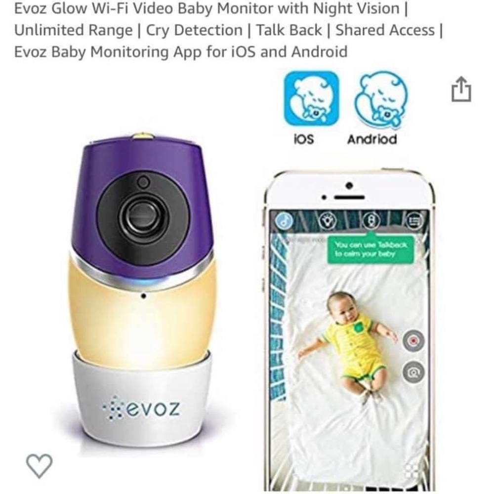 Evoz Wi-fi glow baby monitor
